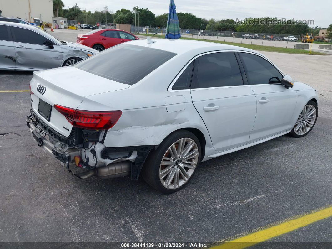 2019 Audi A4 45 Premium White vin: WAUENAF40KA007578