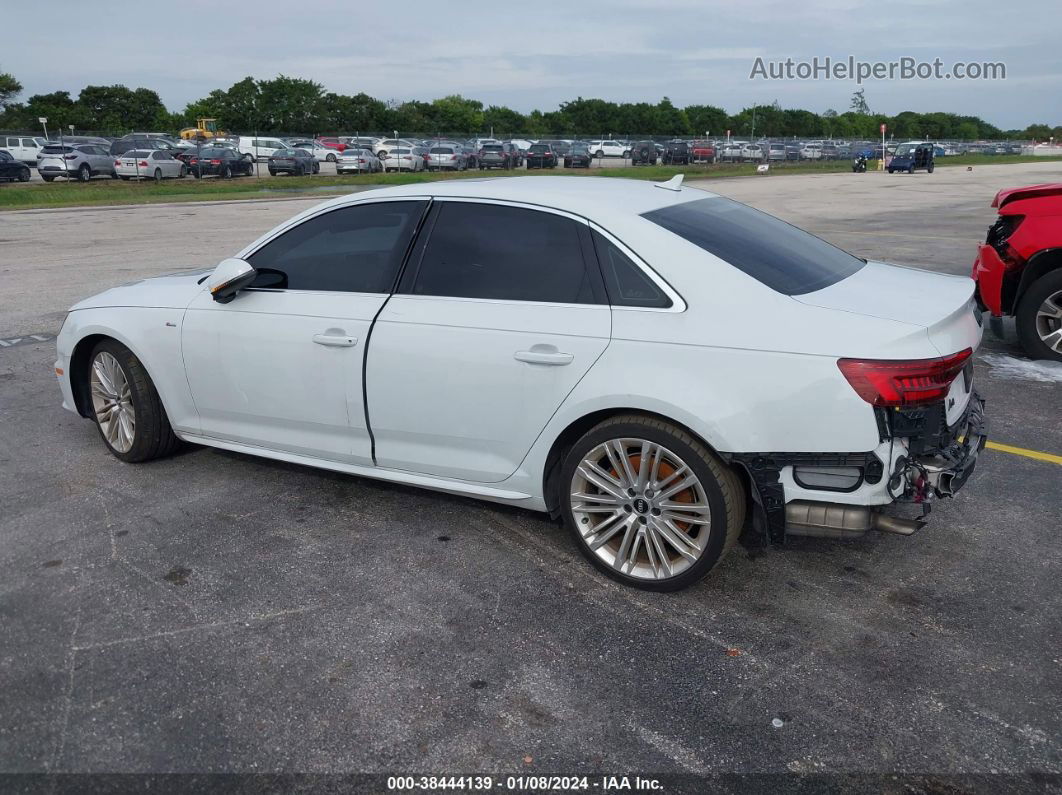 2019 Audi A4 45 Premium White vin: WAUENAF40KA007578