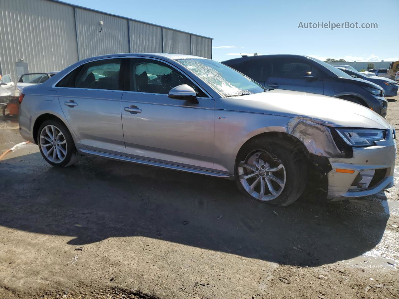 2019 Audi A4 Premium Plus Silver vin: WAUENAF40KN008089