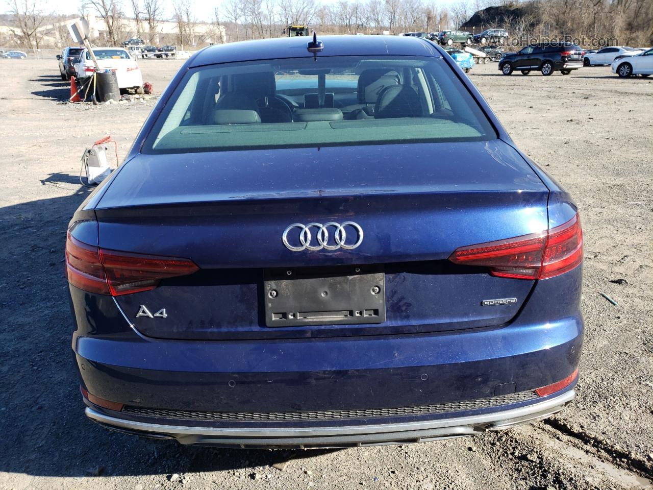 2019 Audi A4 Premium Plus Blue vin: WAUENAF40KN019061