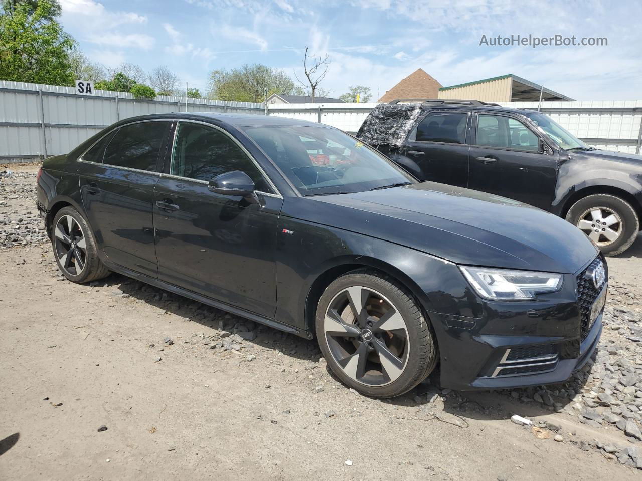 2017 Audi A4 Premium Plus Черный vin: WAUENAF41HN012581