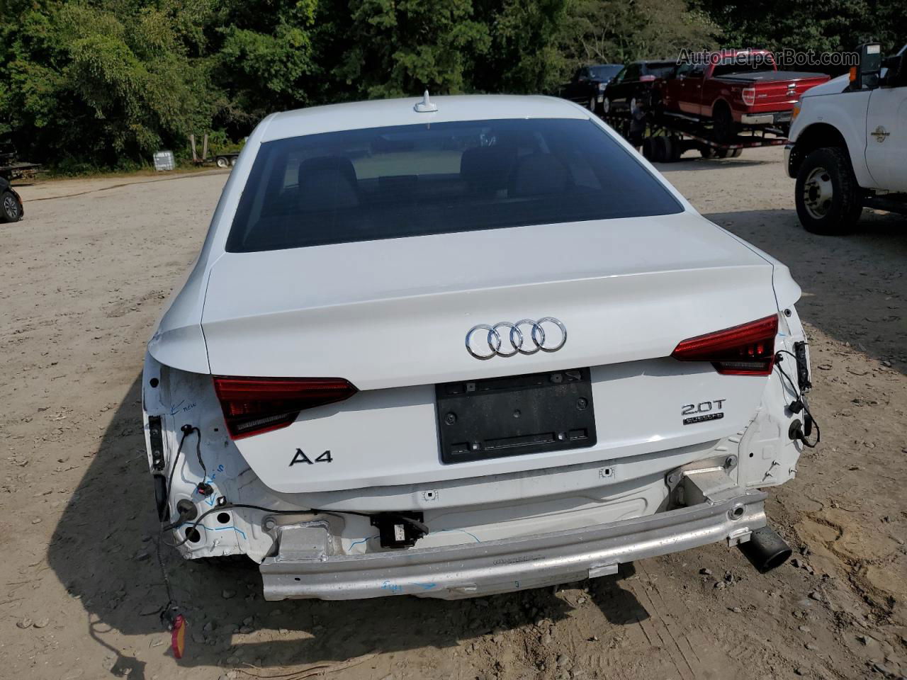 2017 Audi A4 Premium Plus White vin: WAUENAF41HN048352