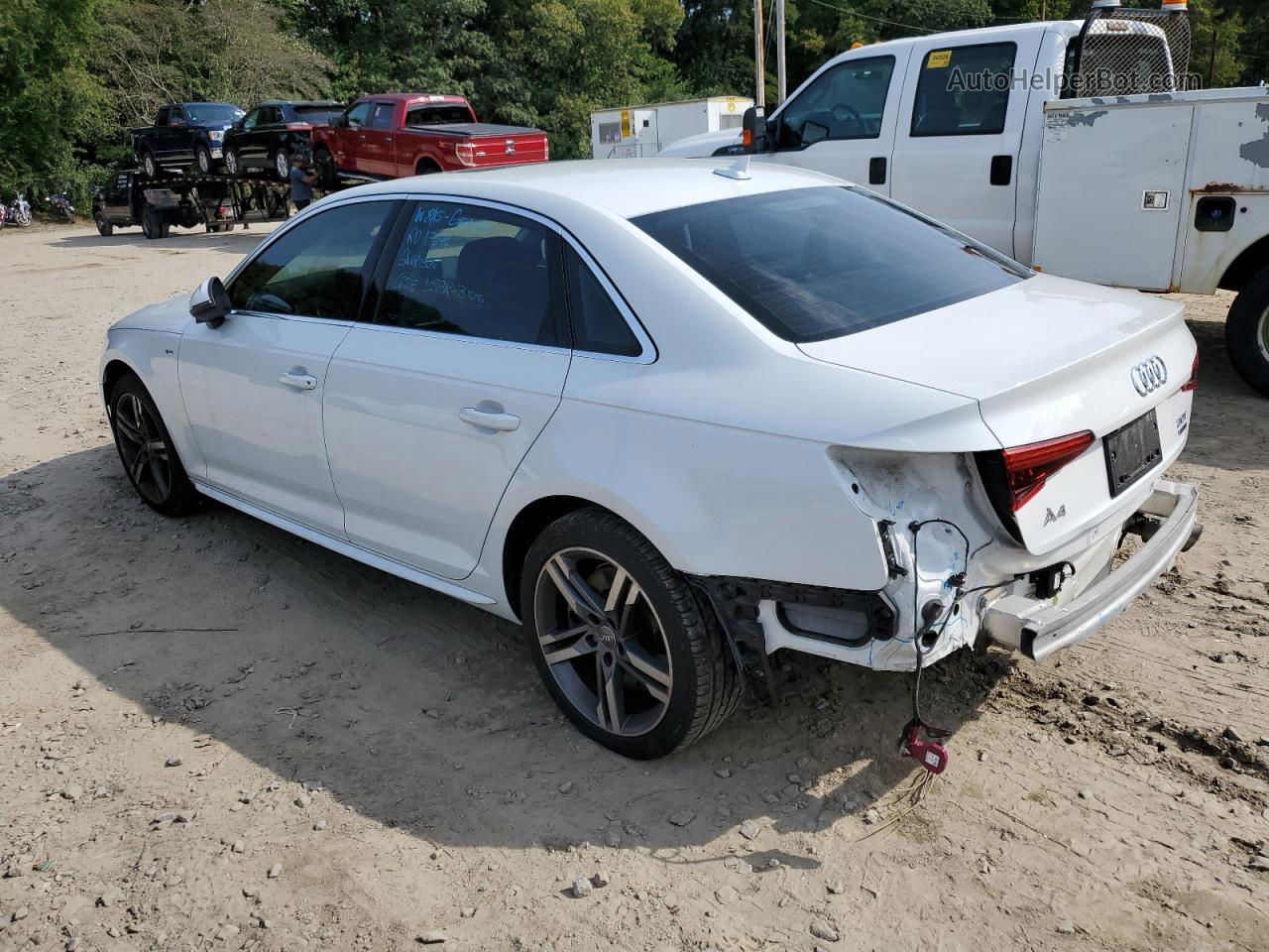 2017 Audi A4 Premium Plus White vin: WAUENAF41HN048352