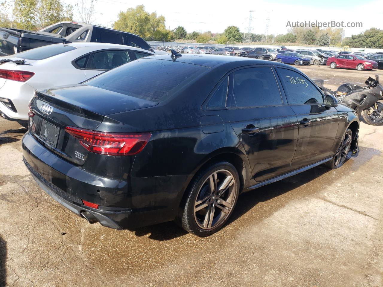 2018 Audi A4 Premium Plus Black vin: WAUENAF41JA038174