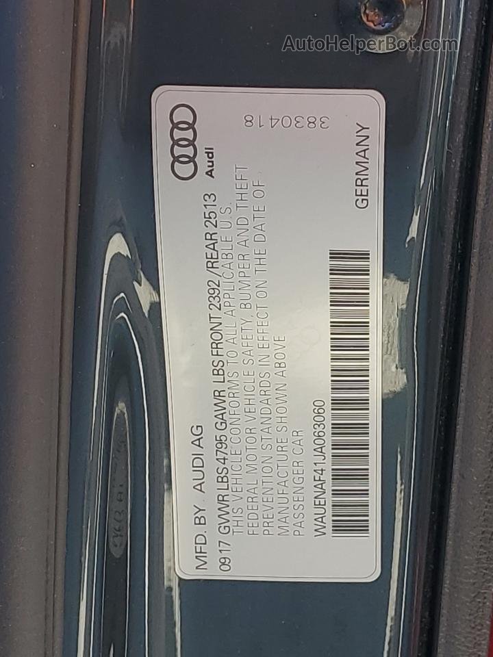 2018 Audi A4 Premium Plus Gray vin: WAUENAF41JA063060