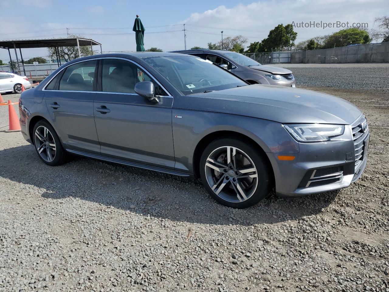 2018 Audi A4 Premium Plus Gray vin: WAUENAF41JA115819