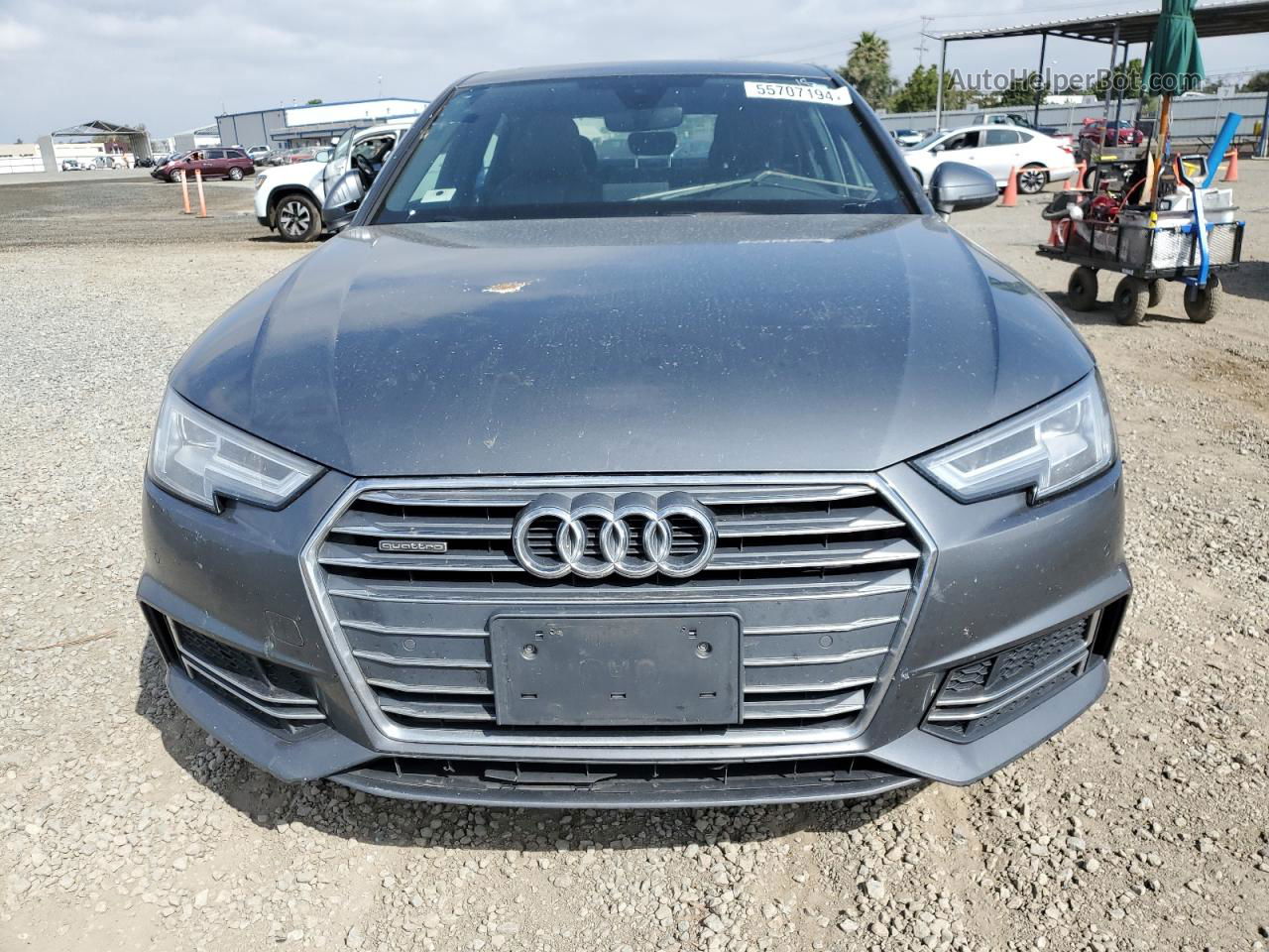 2018 Audi A4 Premium Plus Gray vin: WAUENAF41JA115819