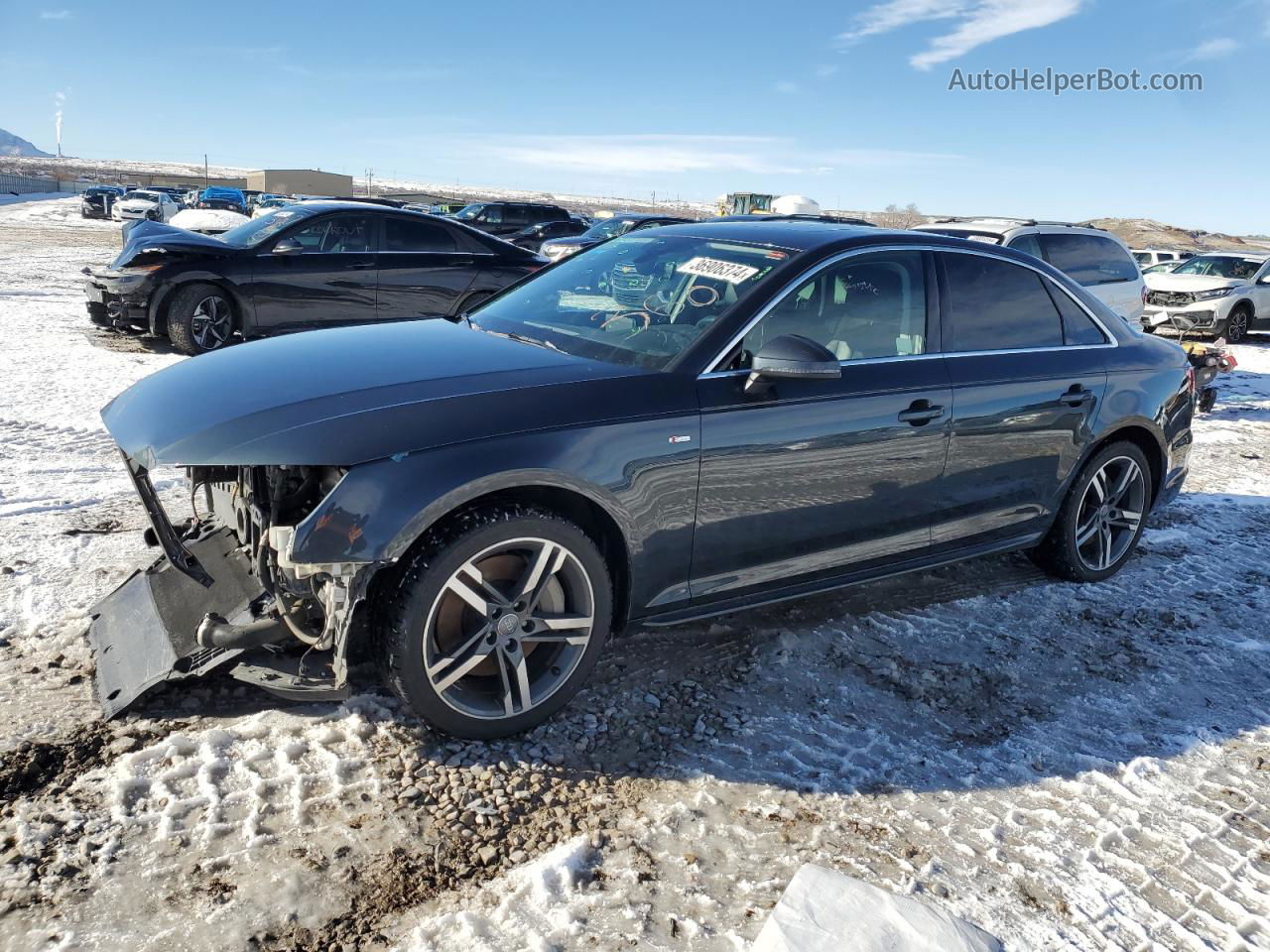 2018 Audi A4 Premium Plus Gray vin: WAUENAF41JN008018