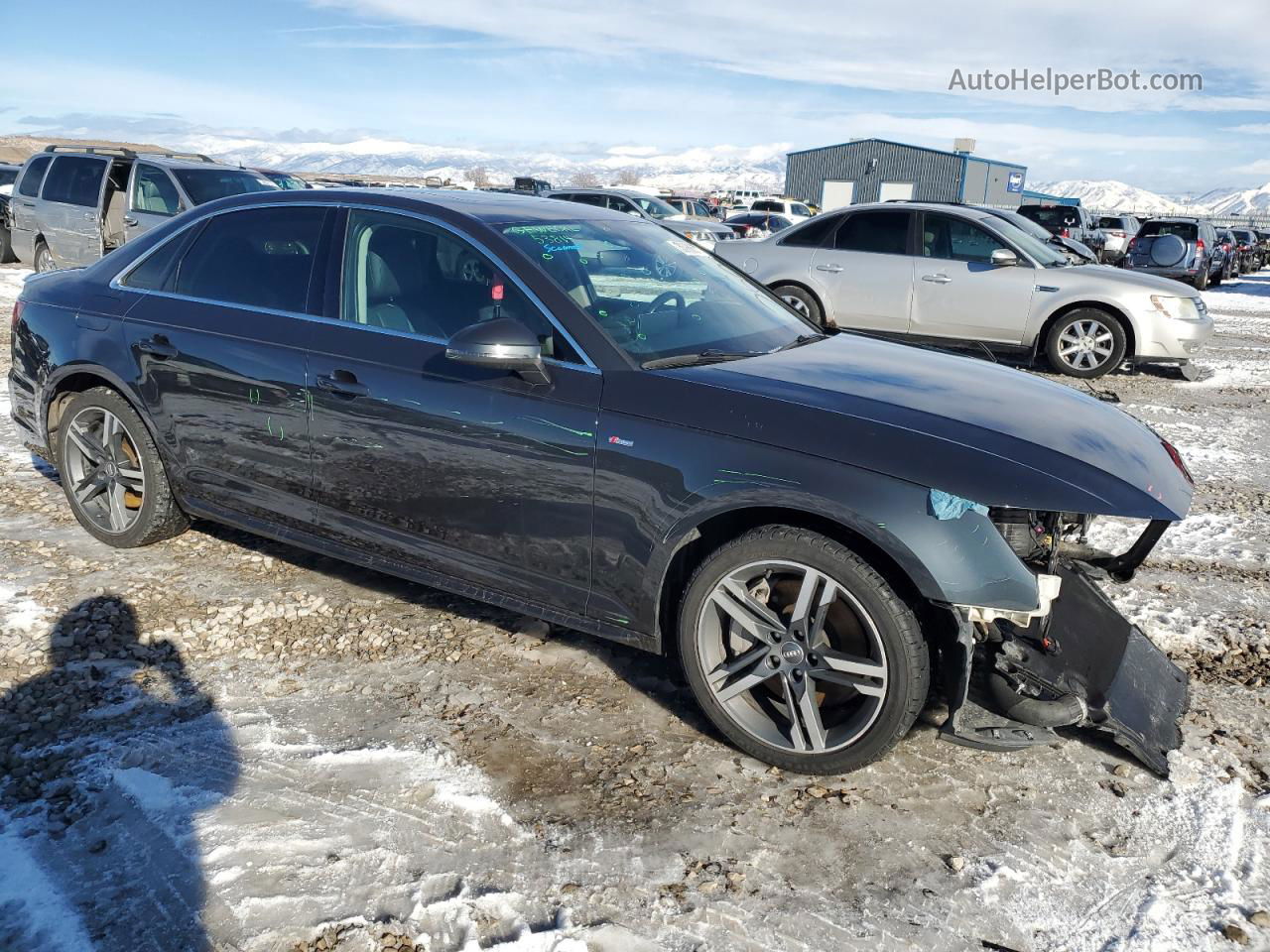 2018 Audi A4 Premium Plus Gray vin: WAUENAF41JN008018