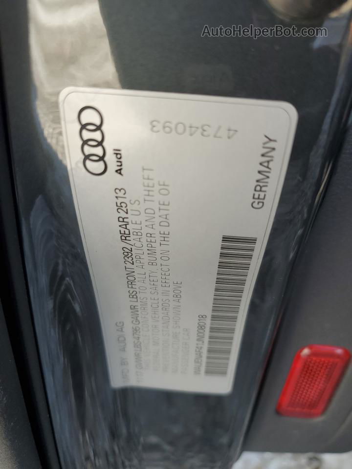 2018 Audi A4 Premium Plus Gray vin: WAUENAF41JN008018