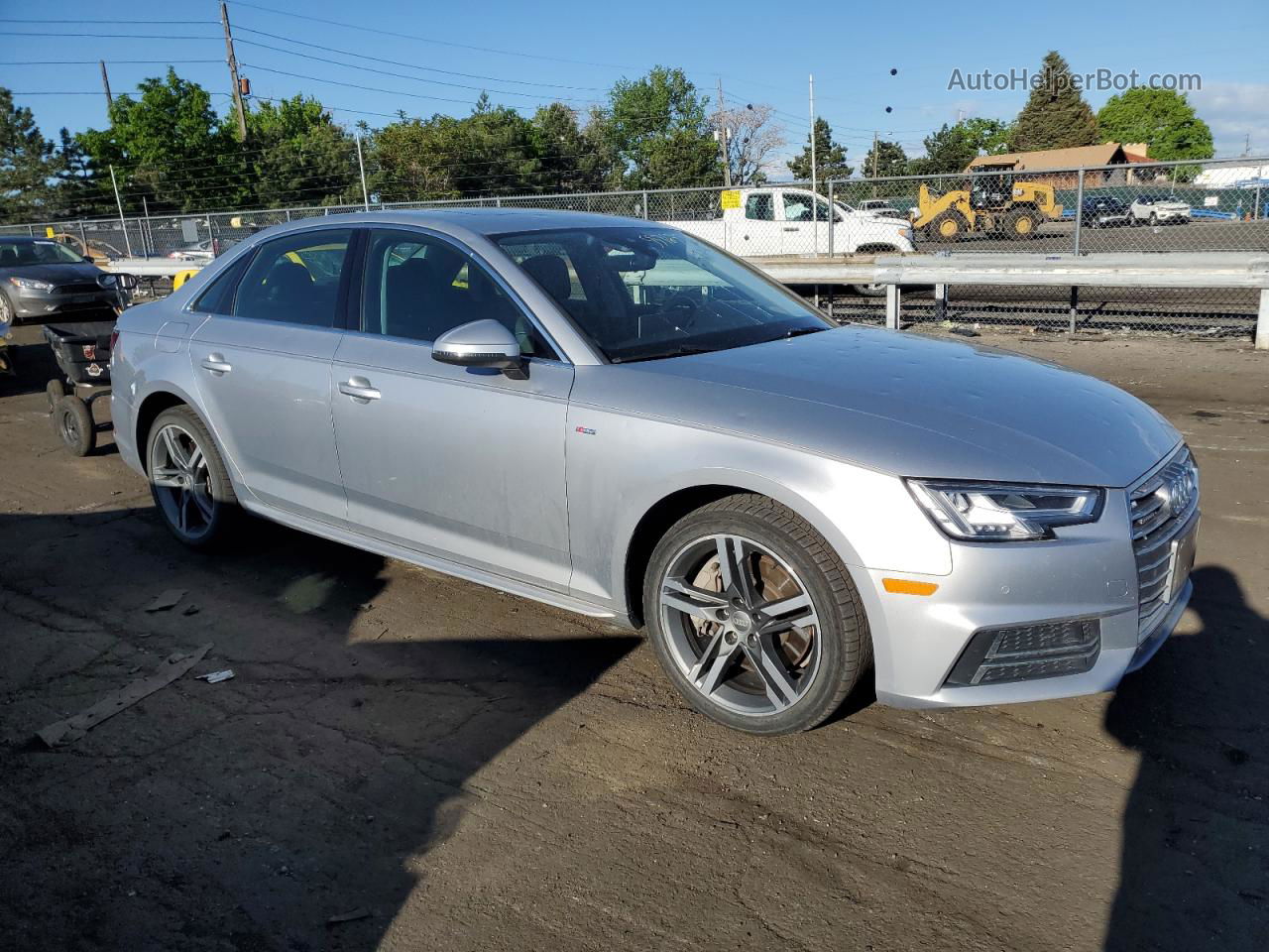 2018 Audi A4 Premium Plus Silver vin: WAUENAF41JN012411