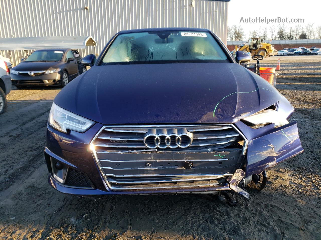 2019 Audi A4 Premium Plus Синий vin: WAUENAF41KA098649