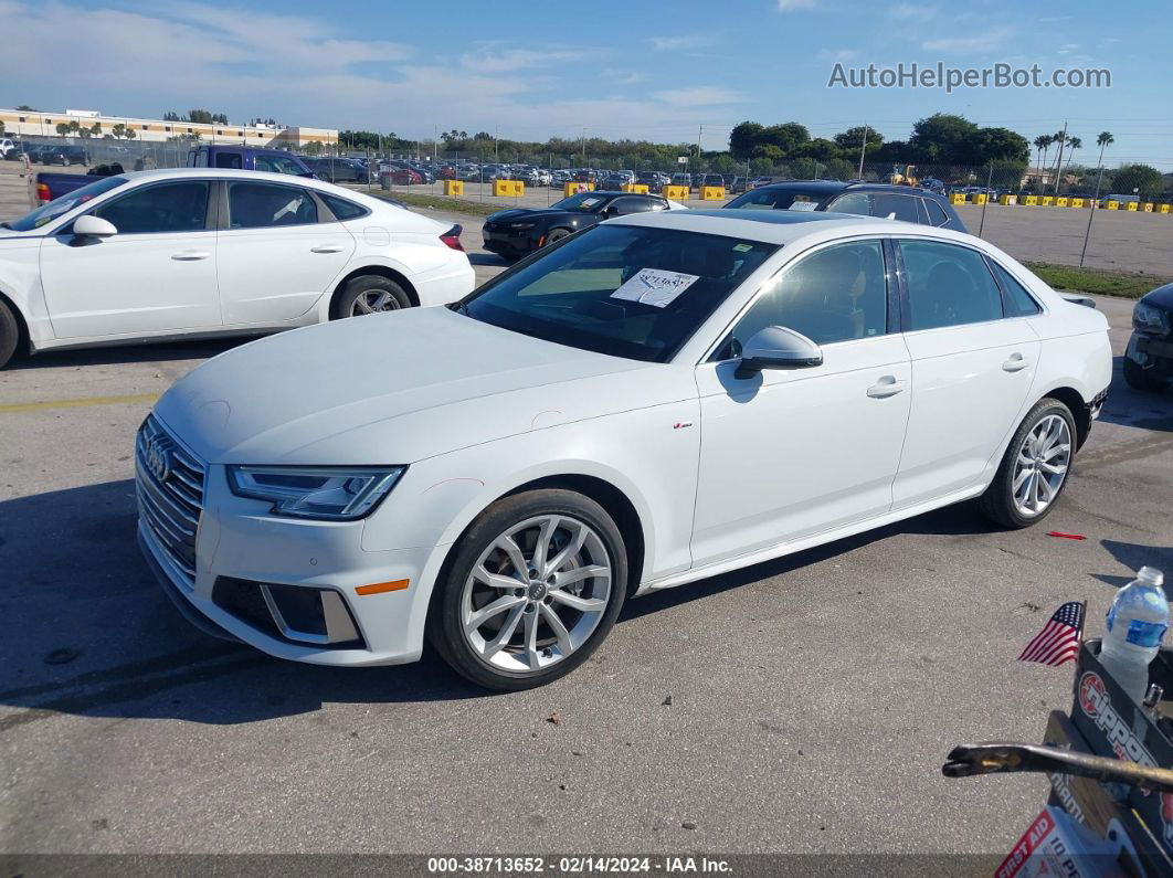 2019 Audi A4 45 Premium Белый vin: WAUENAF41KN002768