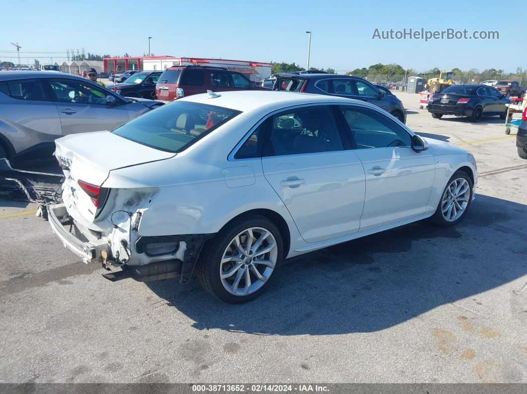 2019 Audi A4 45 Premium White vin: WAUENAF41KN002768