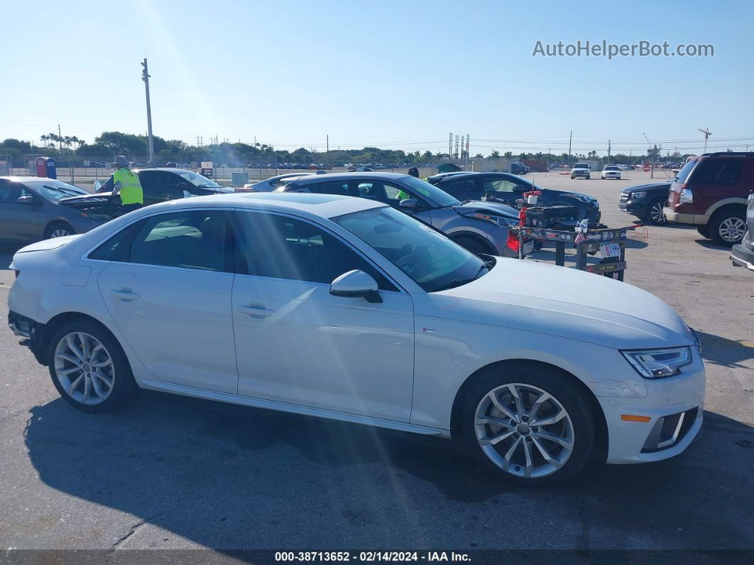 2019 Audi A4 45 Premium White vin: WAUENAF41KN002768