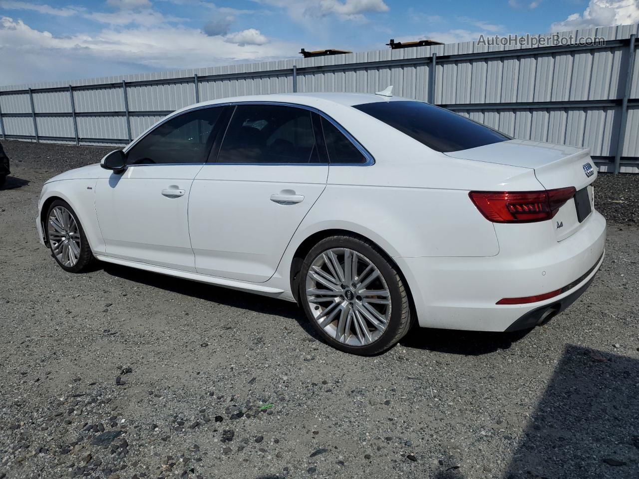 2017 Audi A4 Premium Plus White vin: WAUENAF42HN002819