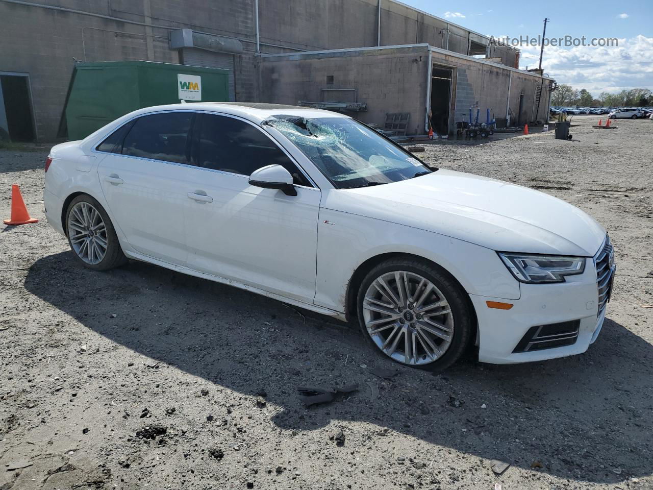 2017 Audi A4 Premium Plus White vin: WAUENAF42HN002819