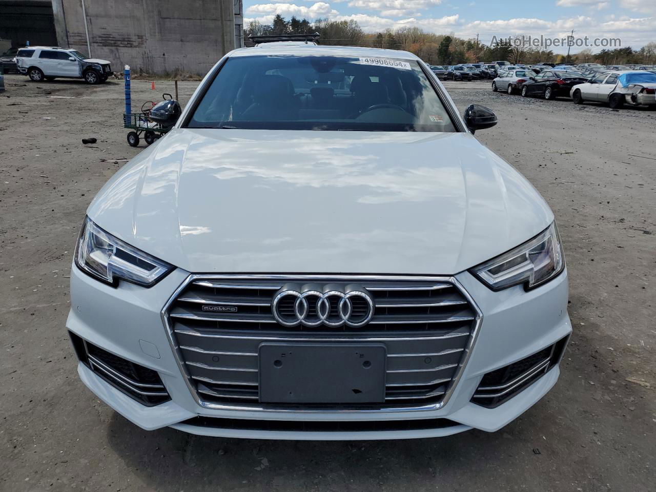 2017 Audi A4 Premium Plus White vin: WAUENAF42HN005431