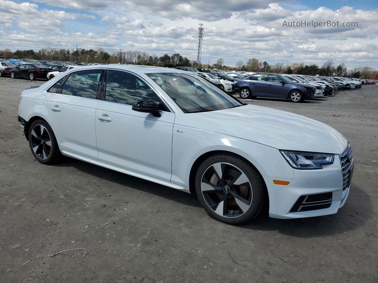 2017 Audi A4 Premium Plus White vin: WAUENAF42HN005431