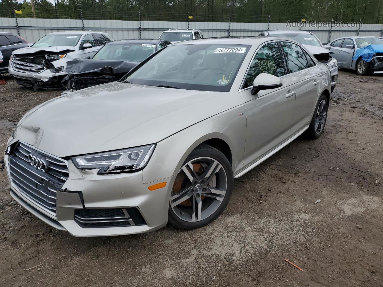 2017 Audi A4 Premium Plus Beige vin: WAUENAF42HN016848