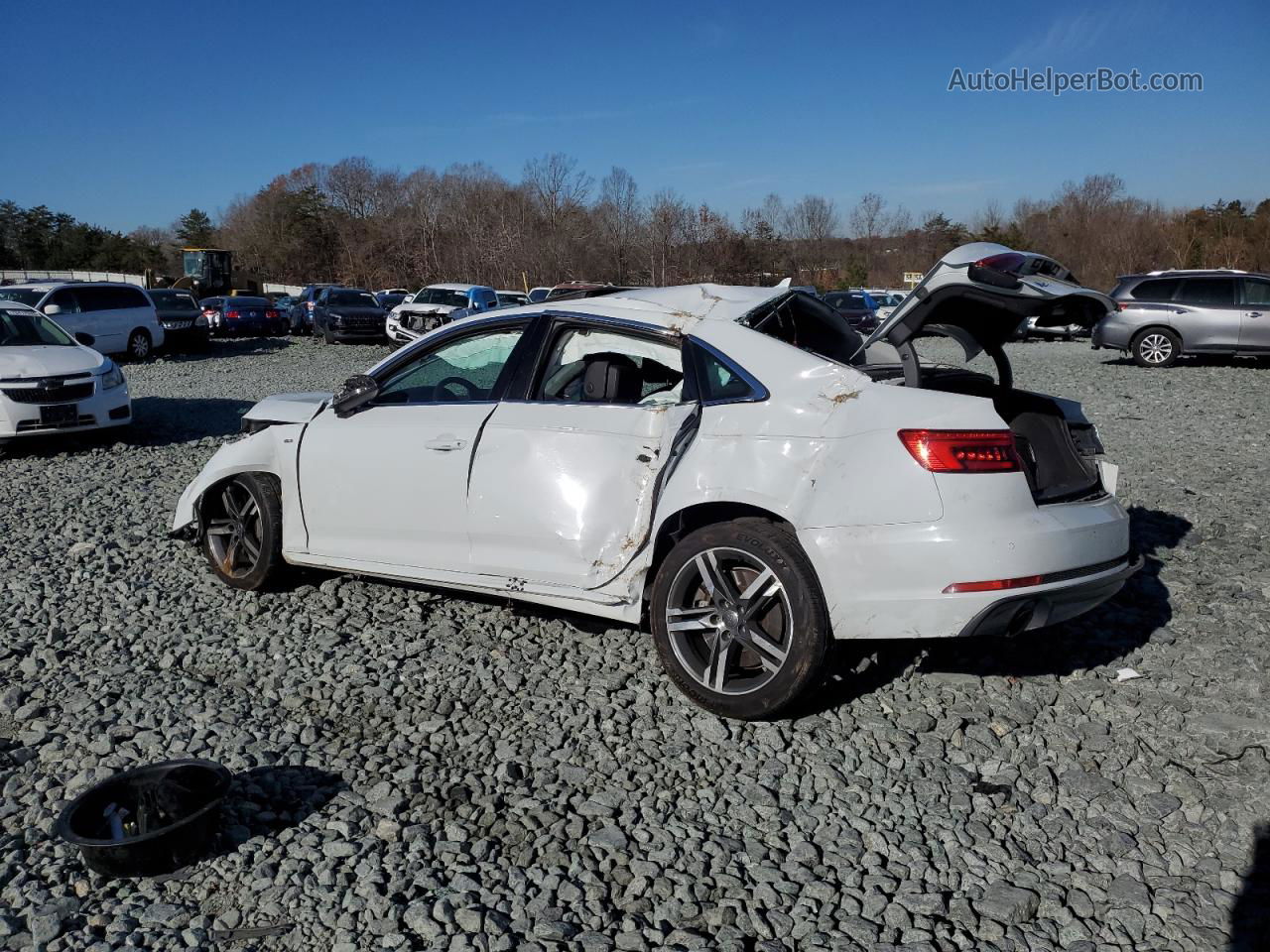 2017 Audi A4 Premium Plus White vin: WAUENAF42HN023234