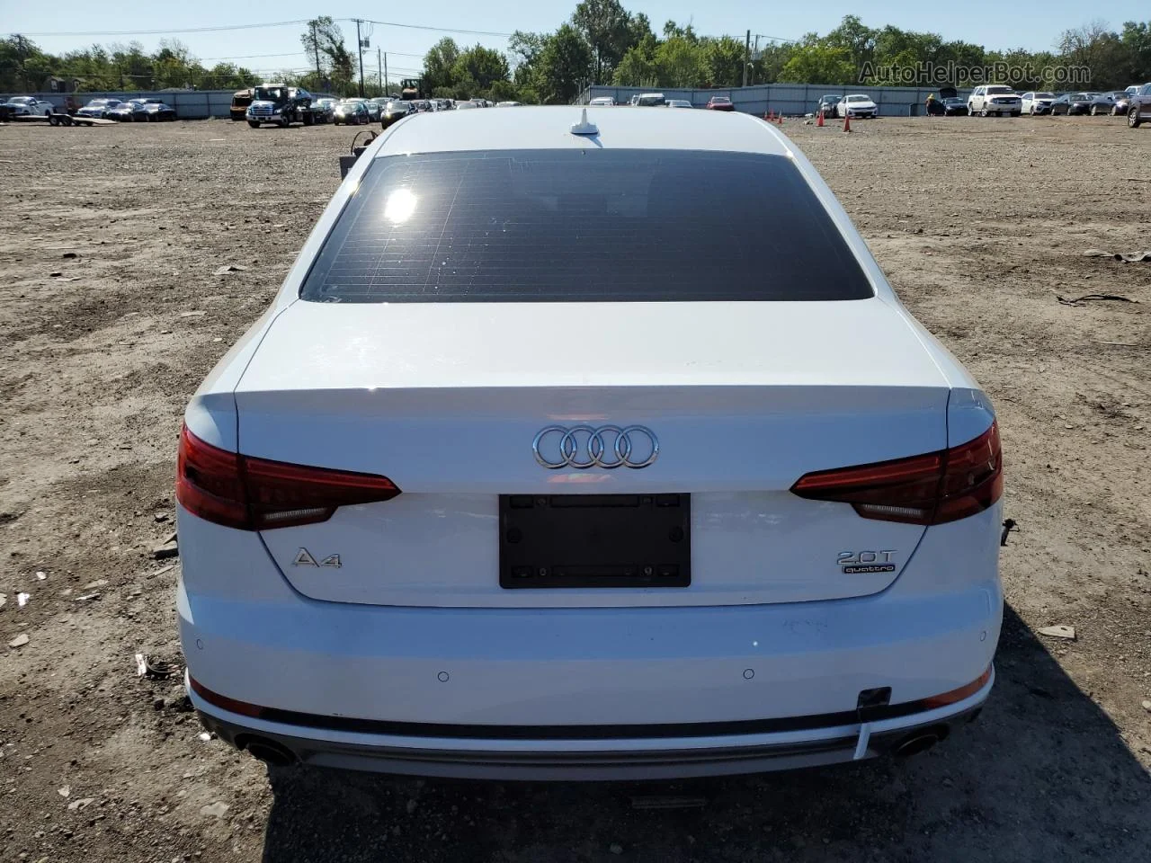 2017 Audi A4 Premium Plus White vin: WAUENAF42HN024528