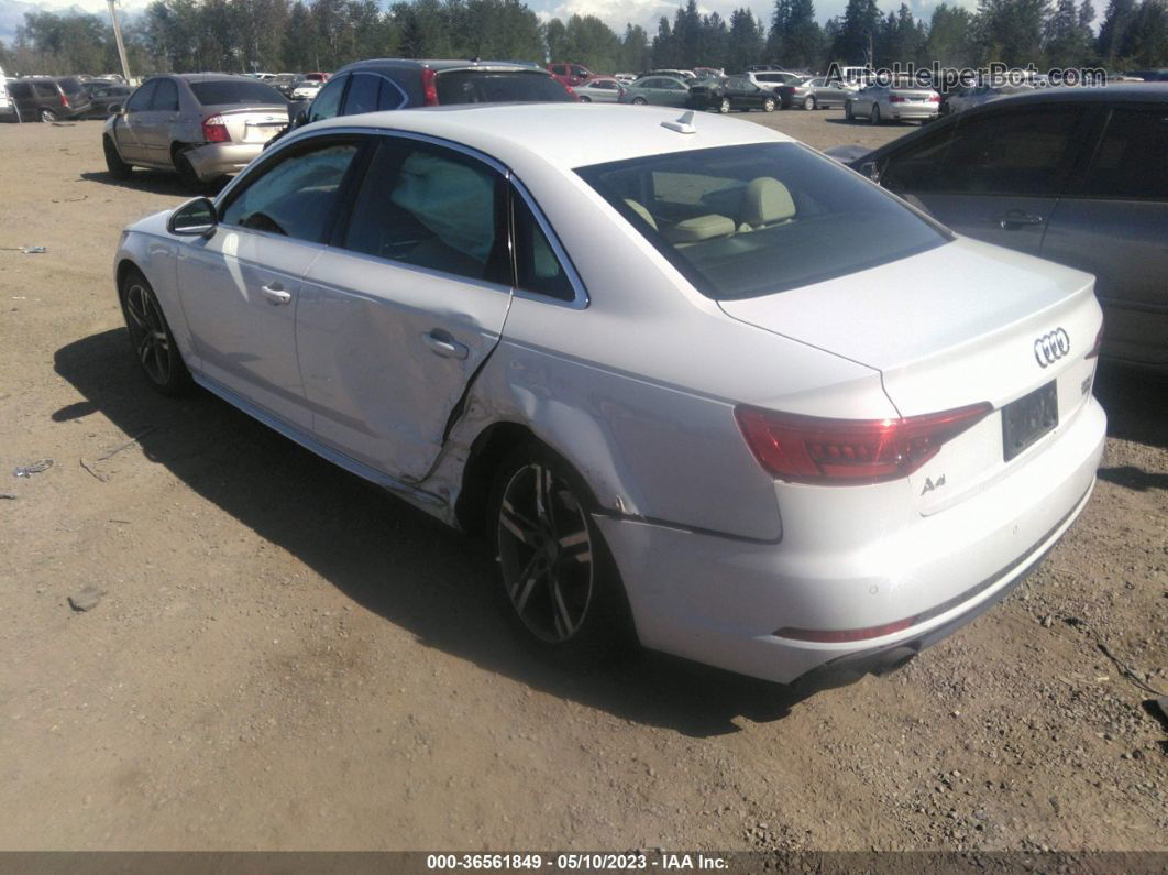 2017 Audi A4 Premium Plus White vin: WAUENAF42HN028451