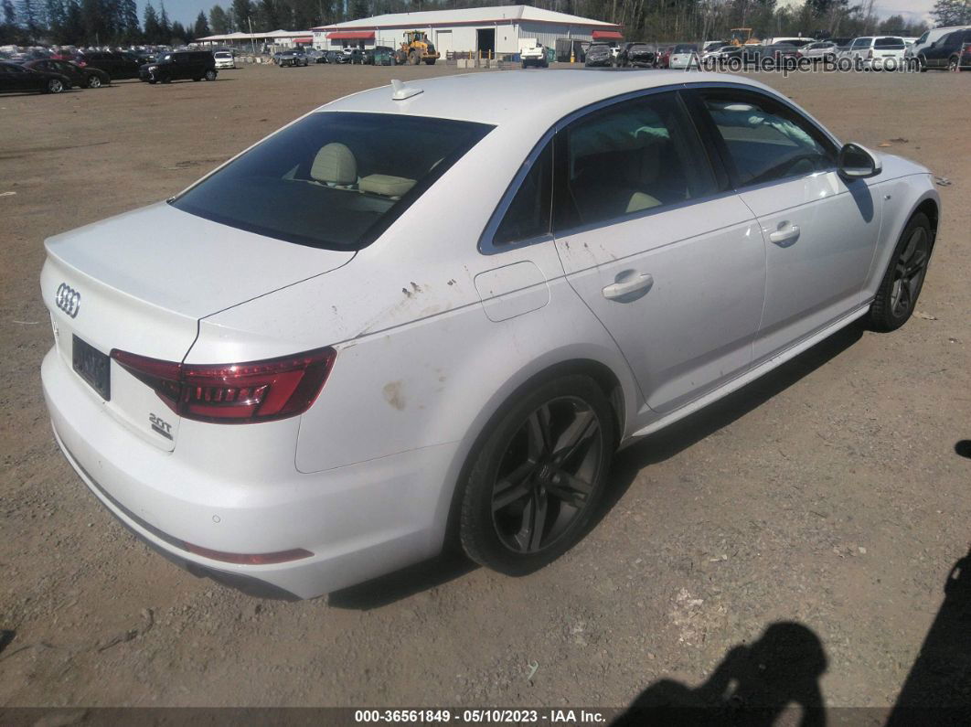 2017 Audi A4 Premium Plus White vin: WAUENAF42HN028451