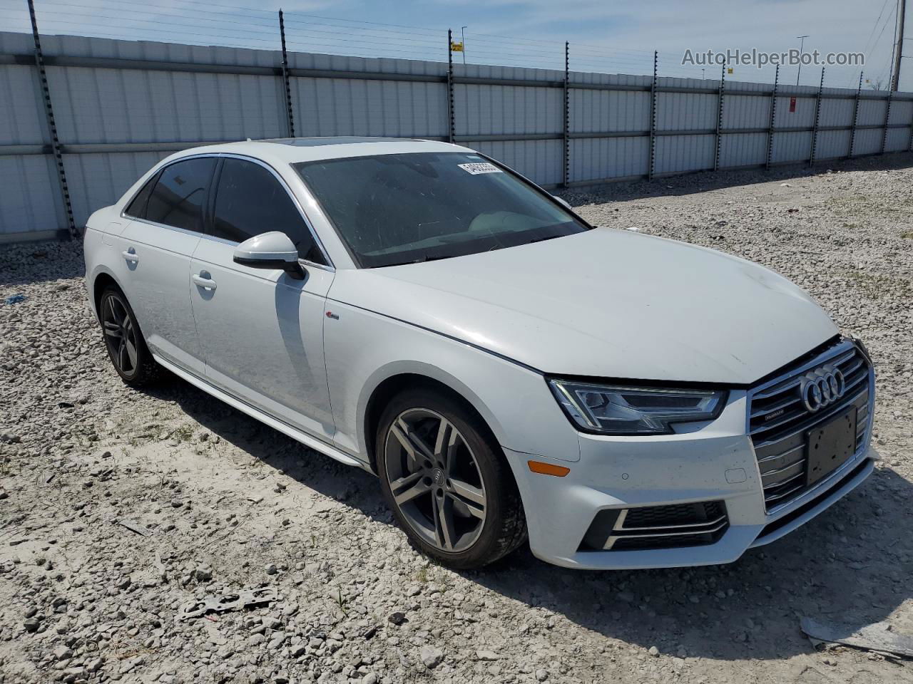 2017 Audi A4 Premium Plus White vin: WAUENAF42HN048358