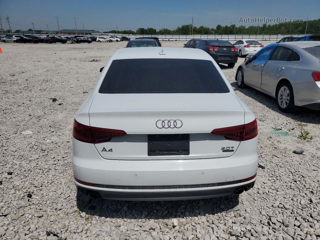 2017 Audi A4 Premium Plus White vin: WAUENAF42HN048358