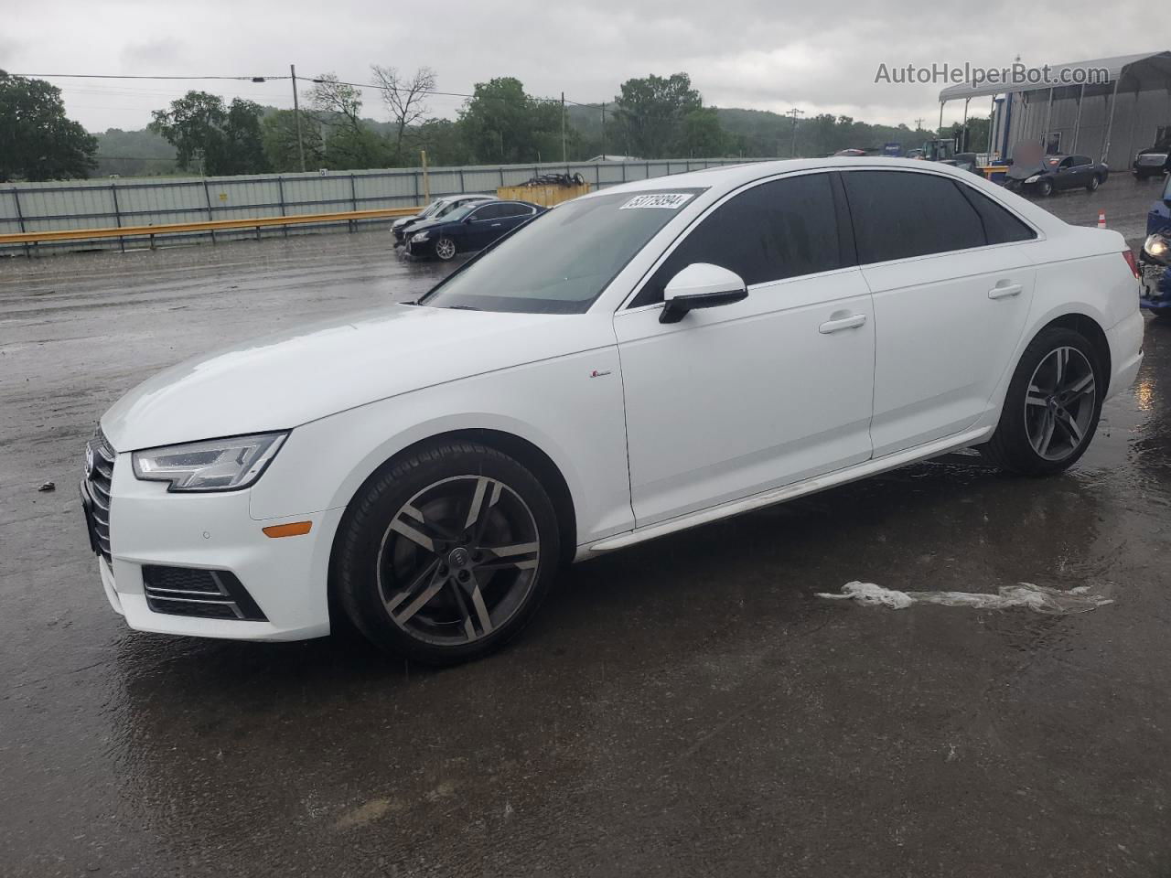 2017 Audi A4 Premium Plus White vin: WAUENAF42HN070425