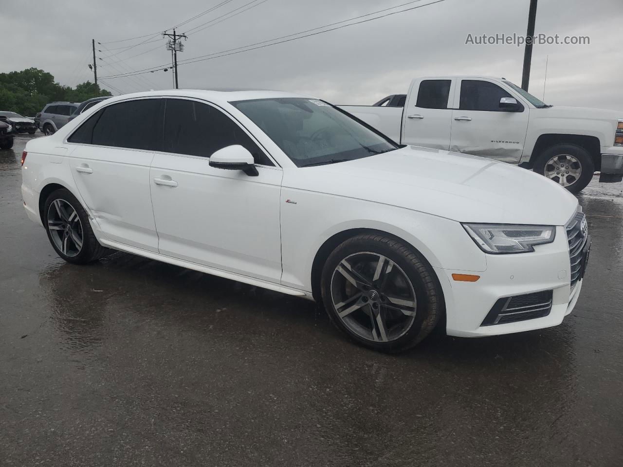 2017 Audi A4 Premium Plus White vin: WAUENAF42HN070425