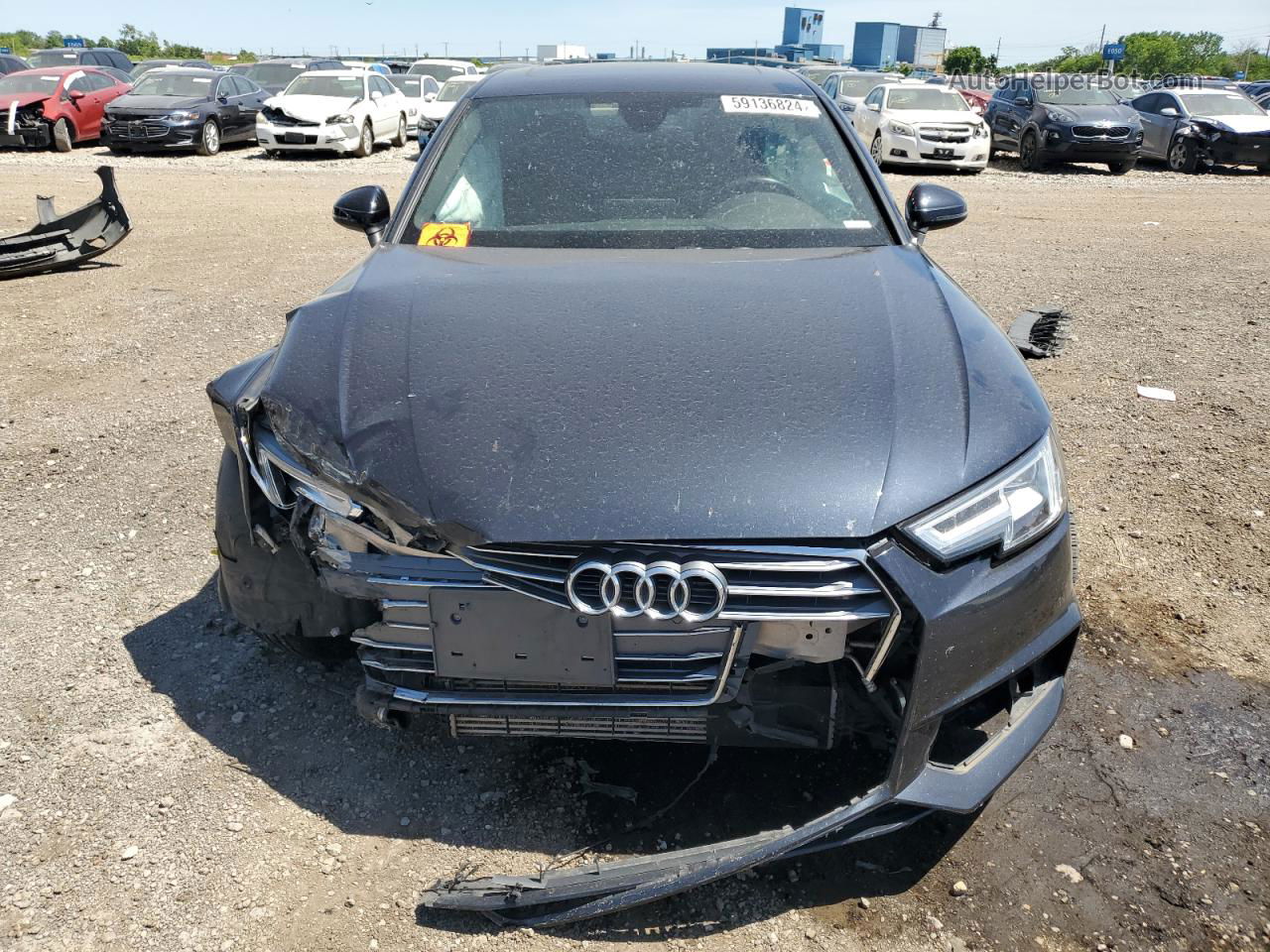 2018 Audi A4 Premium Plus Charcoal vin: WAUENAF42JA052648