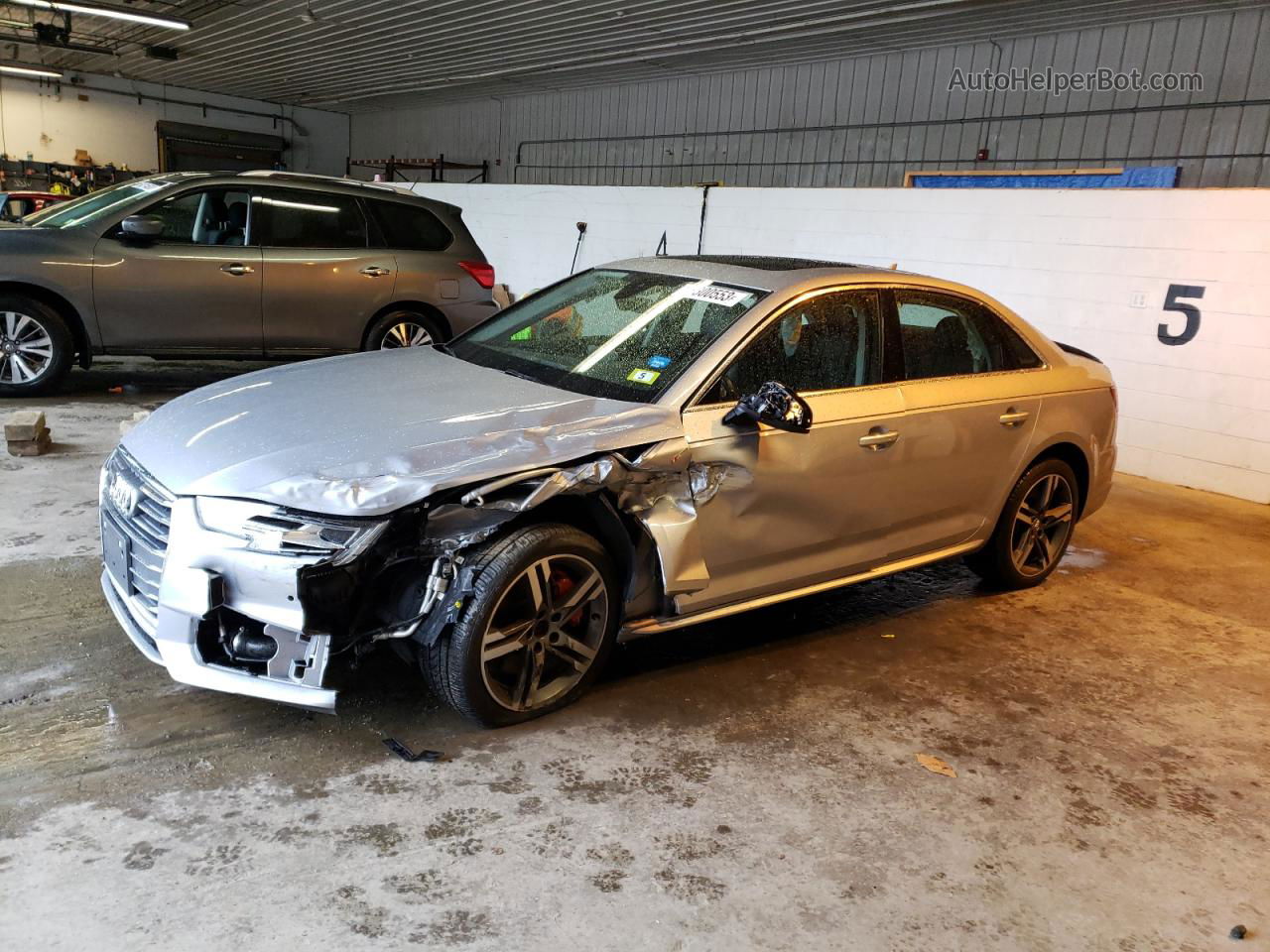 2018 Audi A4 Premium Plus Silver vin: WAUENAF42JA165032