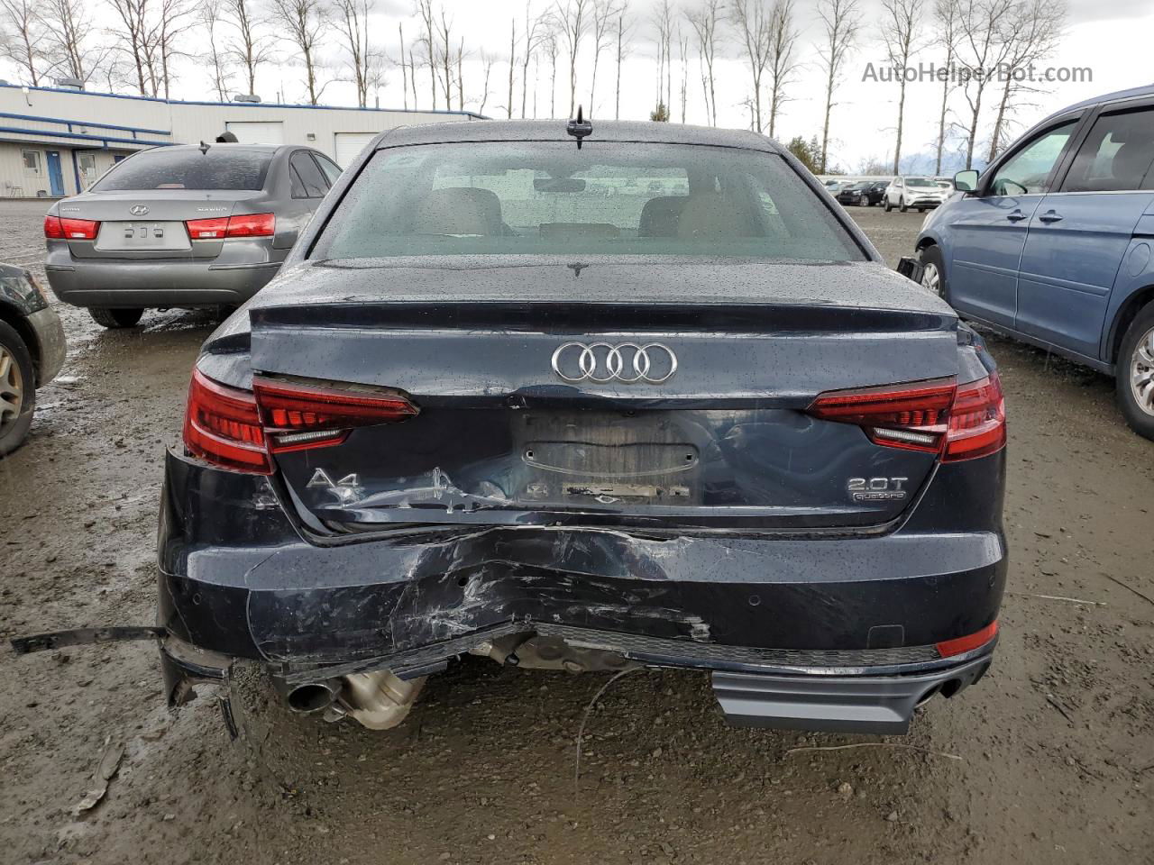 2018 Audi A4 Premium Plus Blue vin: WAUENAF42JN002759