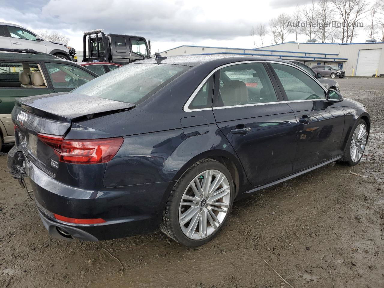 2018 Audi A4 Premium Plus Blue vin: WAUENAF42JN002759