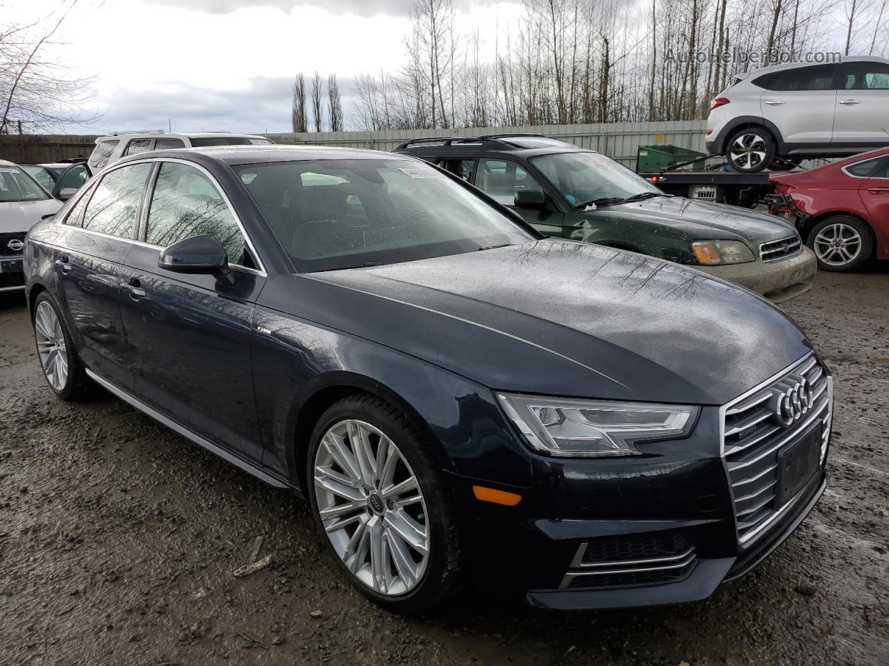 2018 Audi A4 Premium Plus Blue vin: WAUENAF42JN002759