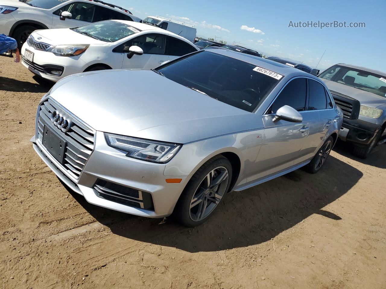 2018 Audi A4 Premium Plus Silver vin: WAUENAF42JN007136