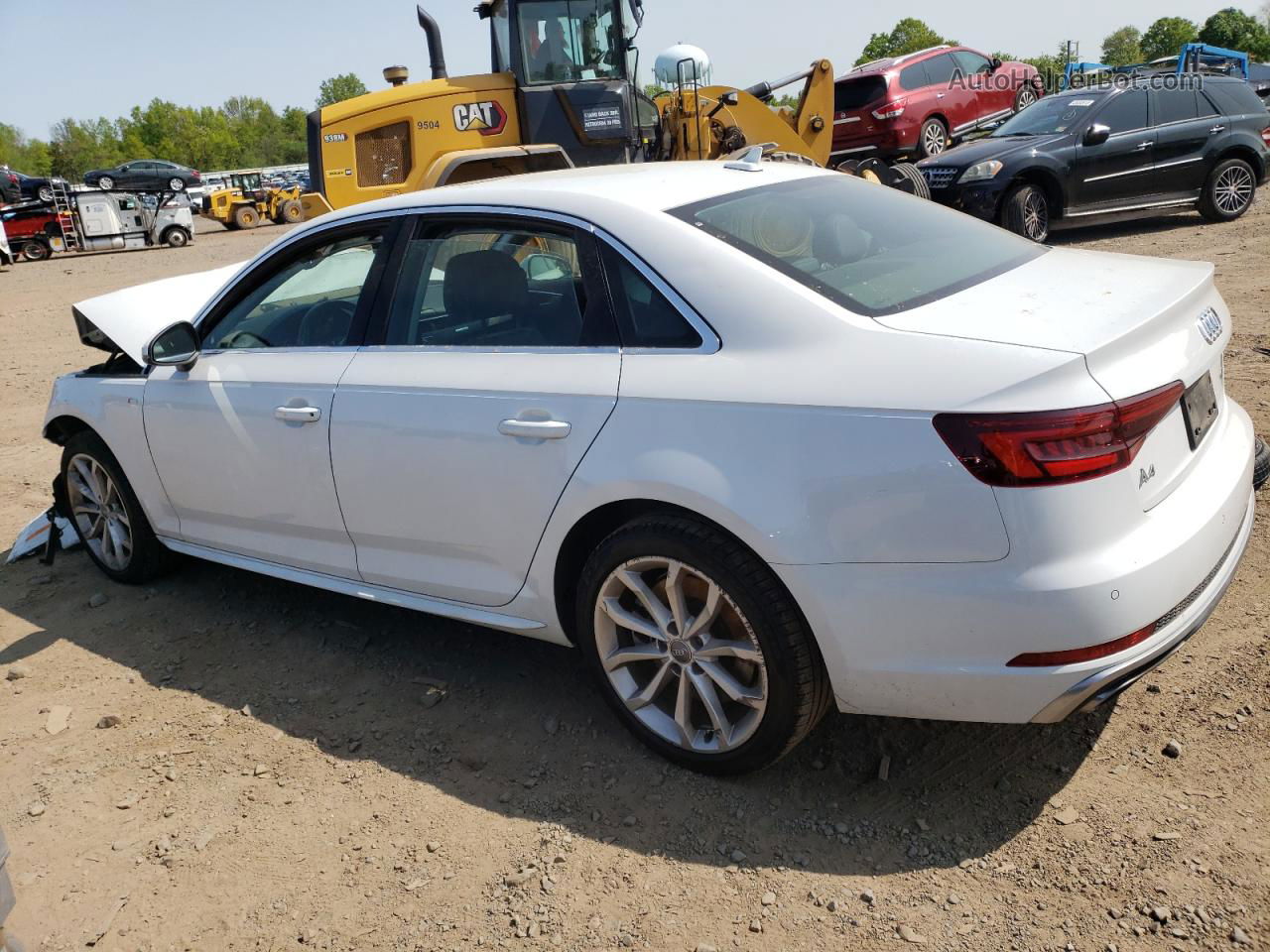 2019 Audi A4 Premium Plus White vin: WAUENAF42KN012256