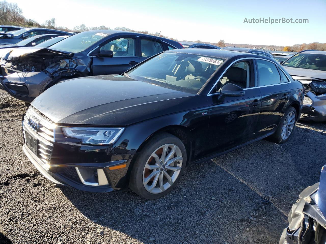 2019 Audi A4 Premium Plus Черный vin: WAUENAF42KN012905