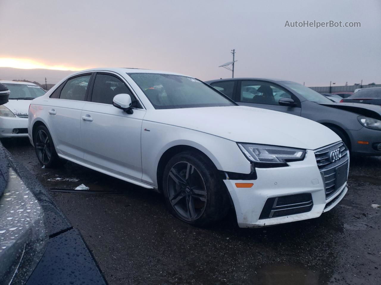 2017 Audi A4 Premium Plus White vin: WAUENAF43HN002067