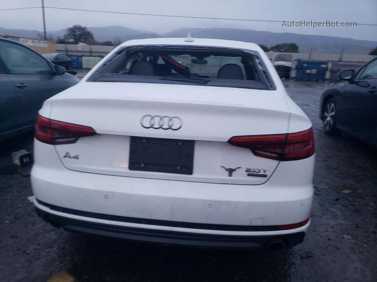 2017 Audi A4 Premium Plus White vin: WAUENAF43HN002067