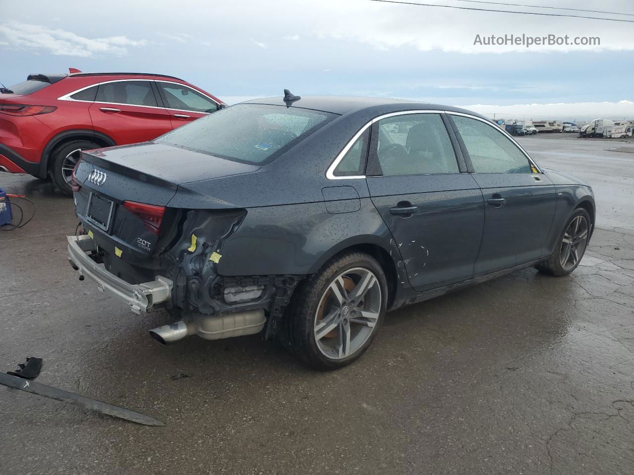 2017 Audi A4 Premium Plus Серый vin: WAUENAF43HN002201