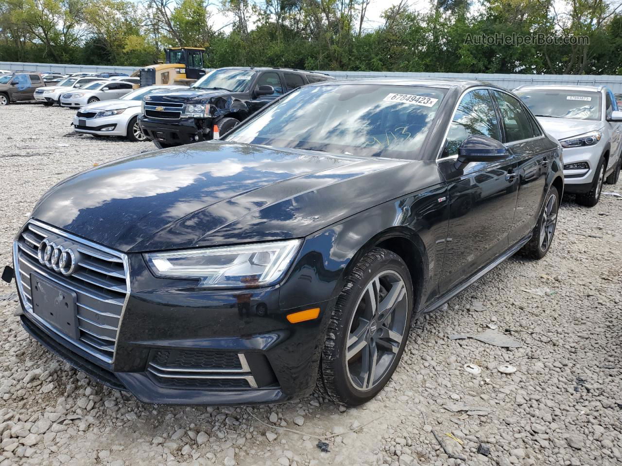 2017 Audi A4 Premium Plus Black vin: WAUENAF43HN006958