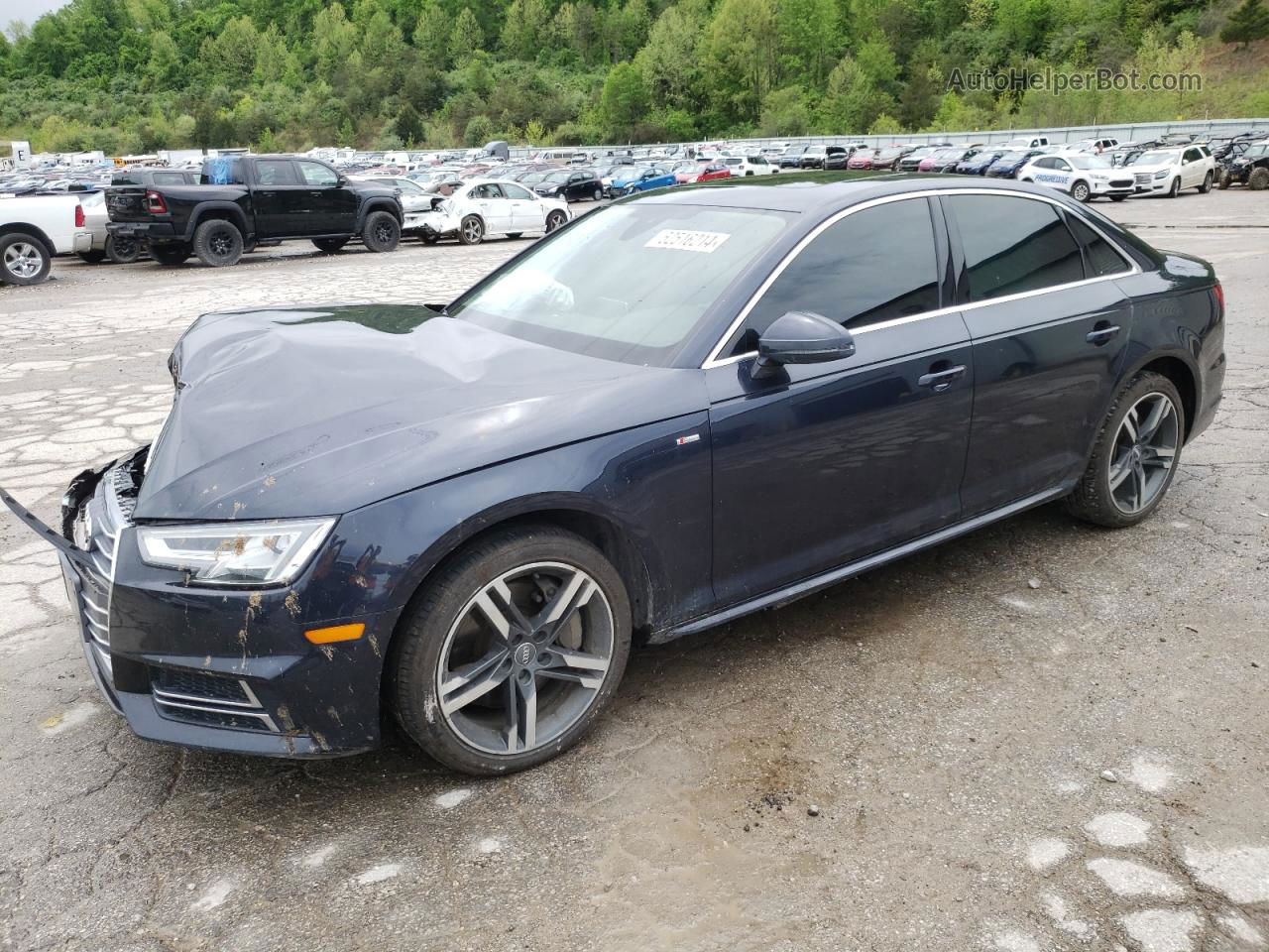 2017 Audi A4 Premium Plus Gray vin: WAUENAF43HN009164