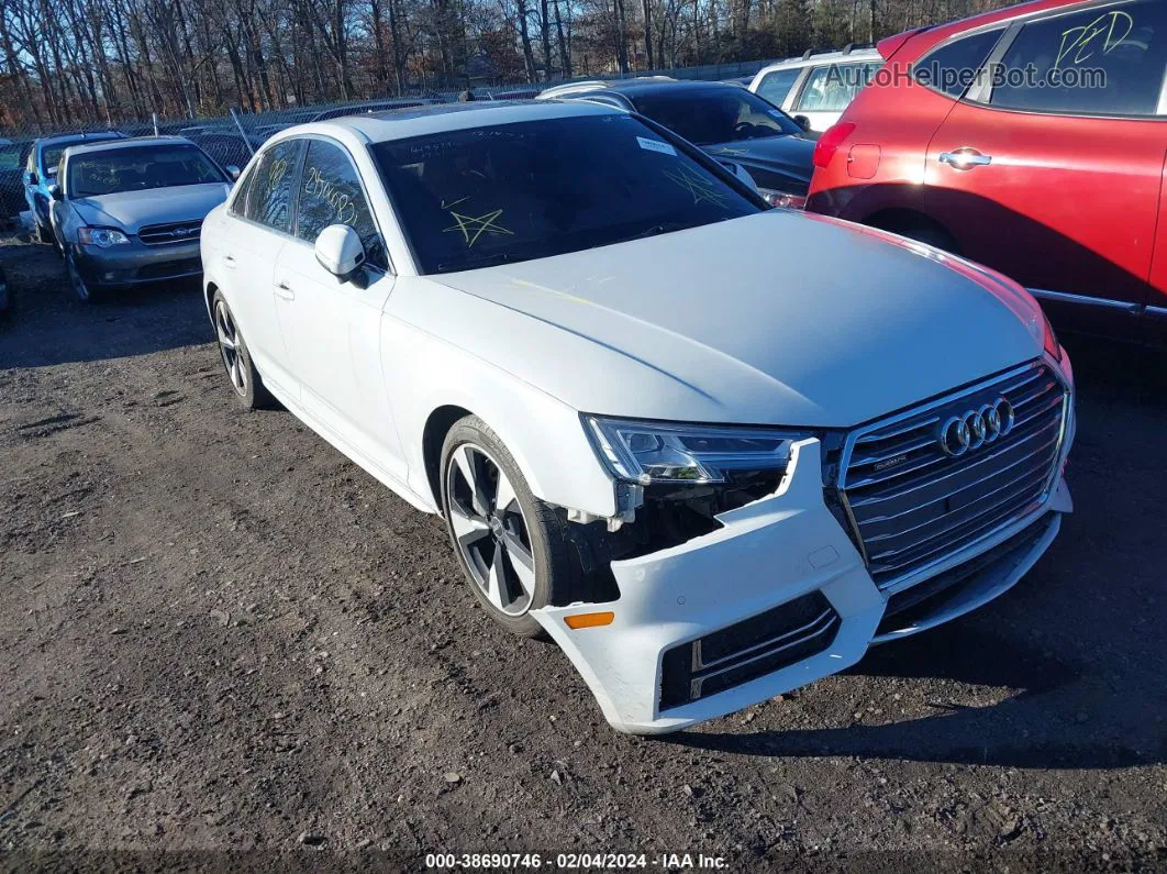 2017 Audi A4 2.0t Premium White vin: WAUENAF43HN012212