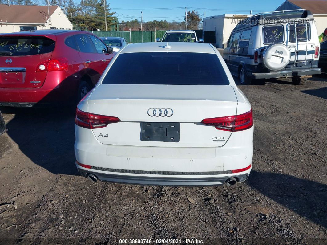 2017 Audi A4 2.0t Premium White vin: WAUENAF43HN012212