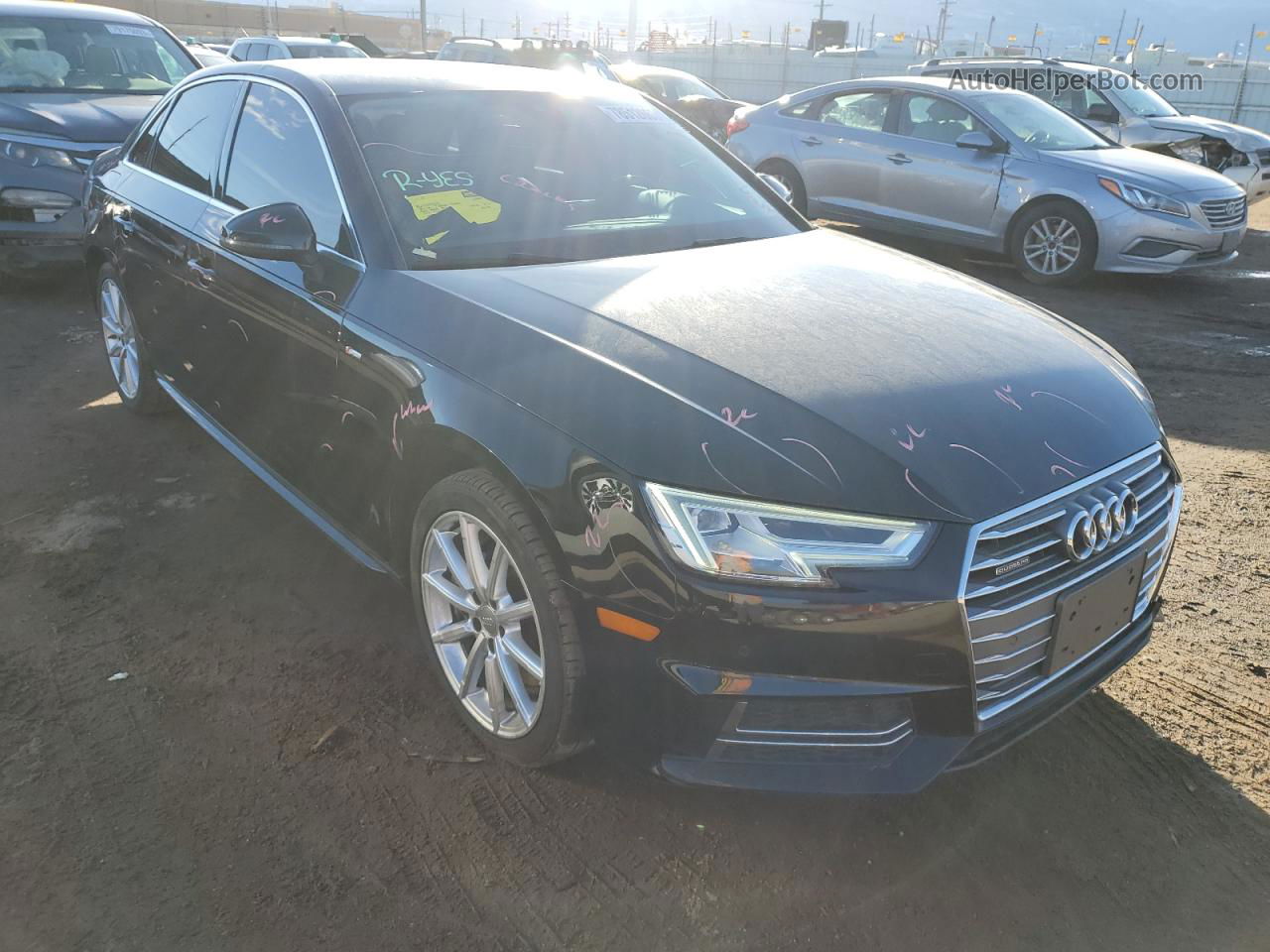 2017 Audi A4 Premium Plus Black vin: WAUENAF43HN012694