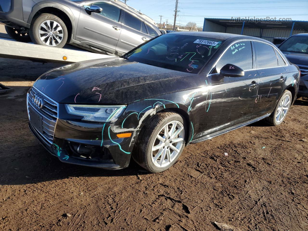 2017 Audi A4 Premium Plus Black vin: WAUENAF43HN012694