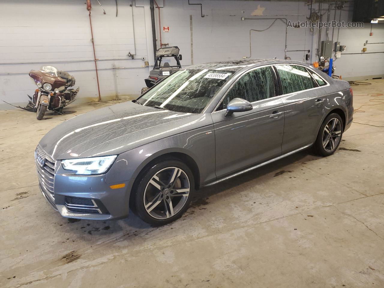 2017 Audi A4 Premium Plus Gray vin: WAUENAF43HN065749